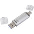 Фото #3 товара Hama C-Laeta - 16 GB - USB Type-A / USB Type-C - 3.2 Gen 1 (3.1 Gen 1) - 70 MB/s - Silver