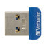 Verbatim Store 'n' Stay NANO - USB 3.0 Drive 32 GB - Blue - 32 GB - USB Type-A - 3.2 Gen 1 (3.1 Gen 1) - Cap - 3 g - Blue