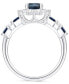 Фото #3 товара Кольцо Macy's Sapphire & Diamond Halo