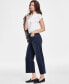 ფოტო #3 პროდუქტის Women's Stride Cropped Wide-Leg Jeans