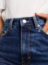 Weekday Rowe extra high waist regular fit straight leg jeans in nobel blue
