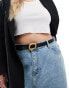 Фото #2 товара ASOS DESIGN CURVE waist and hip jeans belt with oval buckle design