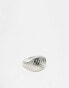 Фото #1 товара Faded Future textured dome ring in silver