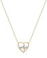 Фото #1 товара Wrapped diamond Heartbeat Pendant Necklace (1/10 ct. t.w.) in 10k Gold, 17" + 1" extender, Created by Macy's