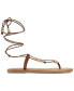 Фото #6 товара Women's Ramseyy Beaded Lace Up Flat Sandals, Created for Macy's