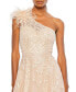 ფოტო #2 პროდუქტის Women's Embellished One Shoulder A Line Gown