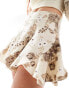 Фото #3 товара Reclaimed Vintage linen blend mini skirt in floral print