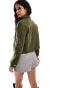 Stradivarius boxy wool jacket in green