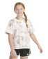 ფოტო #1 პროდუქტის Big Girls Short Sleeve Printed Loose Box T-shirt