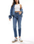 Фото #1 товара Hollister high rise mom fit jean in dark blue