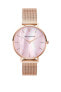 Фото #1 товара Paul Valentine Damen Armbanduhr ROSE GOLD PINK SEASHELL MESH 32 MM PV32611