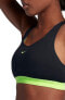 Nike 187820 Womens High-Support Compression Sports Bra Black/Volt Glow Size S