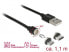 Delock 85723 - 1.1 m - USB A - USB C/Micro-USB B - USB 2.0 - 480 Mbit/s - Black