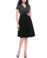 Maternity V-Neck Faux Wrap Nursing Dress