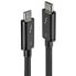 Фото #6 товара Lindy Thunderbolt 3 Cable 0.5m - 0.5 m - USB C - USB C - USB 3.2 Gen 1 (3.1 Gen 1) - Male/Male - Black