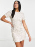 Фото #1 товара Collective the Label exclusive disc sequin mini dress in champagne