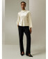 ფოტო #4 პროდუქტის Women's Bell Sleeves Minimalist Silk Top