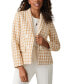 ფოტო #6 პროდუქტის Petite Houndstooth Print Open Front Blazer