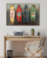 Фото #4 товара 'Surfboards' Metallic Handed Painted Rugged Wooden Blocks Wall Sculpture - 32" x 48"