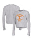 Фото #1 товара Women's Gray Tennessee Volunteers Boyfriend Cropped Long Sleeve T-shirt