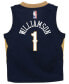 Little Boys Zion Williamson New Orleans Pelicans Icon Replica Jersey Синий, 5/6 - фото #2