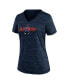 ფოტო #3 პროდუქტის Women's Navy Houston Astros Authentic Collection Velocity Practice Performance V-Neck T-shirt