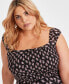 Plus Size Printed Tiered Smocked Maxi Dress, Created for Macy's