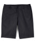 Women's School Uniform Plain Front Blend Chino Shorts