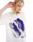 Фото #2 товара Reclaimed Vintage unisex oversized t-shirt with sports graphic in white