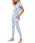 ფოტო #4 პროდუქტის Scoop Neck T-Shirt & Jogger Pants Pajama Set