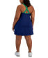Фото #2 товара Plus Size Active Colorblocked Cross-Back Sleeveless Dress, Created for Macy's