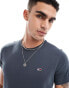 Tommy Jeans 2 pack slim logo t-shirts in grey and navy