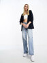 Фото #4 товара Pieces ruched sleeve blazer in navy