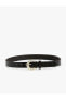 Фото #6 товара Faux Leather Metal Buckle Detail Belt