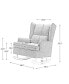 Фото #4 товара Batter son Modern Wingback Rocking Accent Chair With Solid Wooden legs