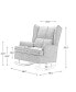 Фото #5 товара Batter son Modern Wingback Rocking Accent Chair With Solid Wooden legs