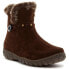 Фото #1 товара Serene Women's Brown Faux Suede Plush & Side-Zip Ankle Abilene Boot 8.5 (M) US