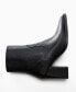 ფოტო #5 პროდუქტის Women's Leather Ankle Boots Block Heels