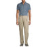 George Men's Wrinkle Resistant Pleated 100% Cotton Twill Pant with Scotchgard