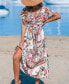 ფოტო #3 პროდუქტის Women's Paisley & Pleats Maxi Beach Dress