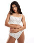 Фото #1 товара ASOS DESIGN Romy polka dot cami & thong set in cream