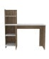 Vilna 120 Writing Desk, Four Shelves - Light Oak White