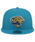 Фото #4 товара Men's Teal Jacksonville Jaguars Throwback Logo Standard 9FIFTY Snapback Hat