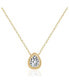 ფოტო #1 პროდუქტის 5A Cubic Zirconia Teardrop Minimalist Necklace