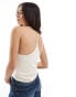 & Other Stories knitted top with strappy back detail in off white