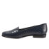 Фото #4 товара Trotters Liz T5158-460 Womens Blue Extra Narrow Leather Loafer Flats Shoes