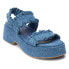 Фото #4 товара COCONUTS by Matisse Jean Platform Womens Blue Casual Sandals JEAN-437