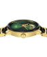 ფოტო #3 პროდუქტის Unisex Swiss Automatic Centrix Open Heart Black Ceramic & Gold PVD Stainless Steel Bracelet Watch 40mm