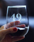 Фото #2 товара 49ish 50th Birthday Gifts Stem Less Wine Glass, 17 oz