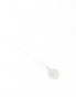 ASOS DESIGN sterling silver necklace with St Chris pendant in silver